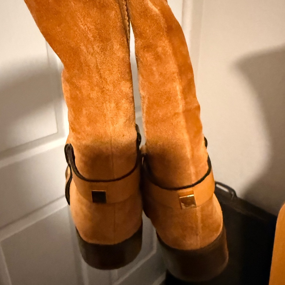 Stuart Weitzman Chestnut Cognac Suede boots - Picture 11 of 13